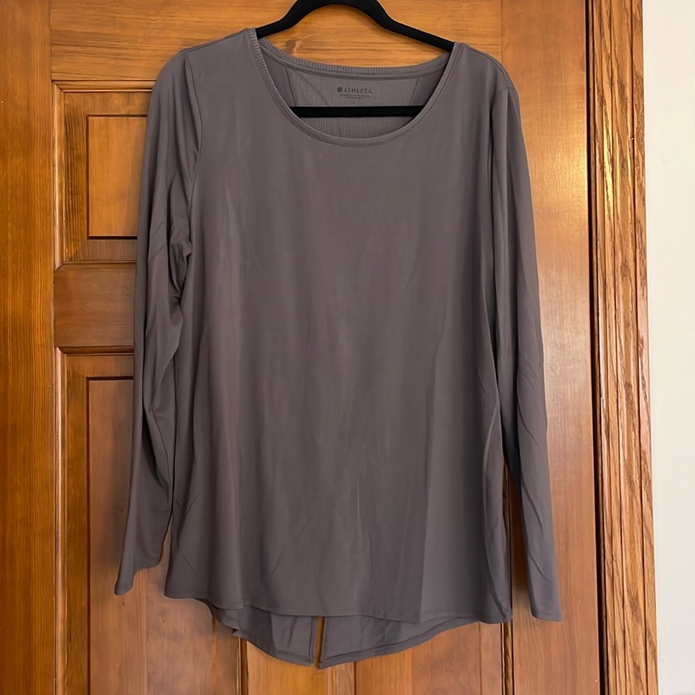 ATHLETA grey long sleeve top